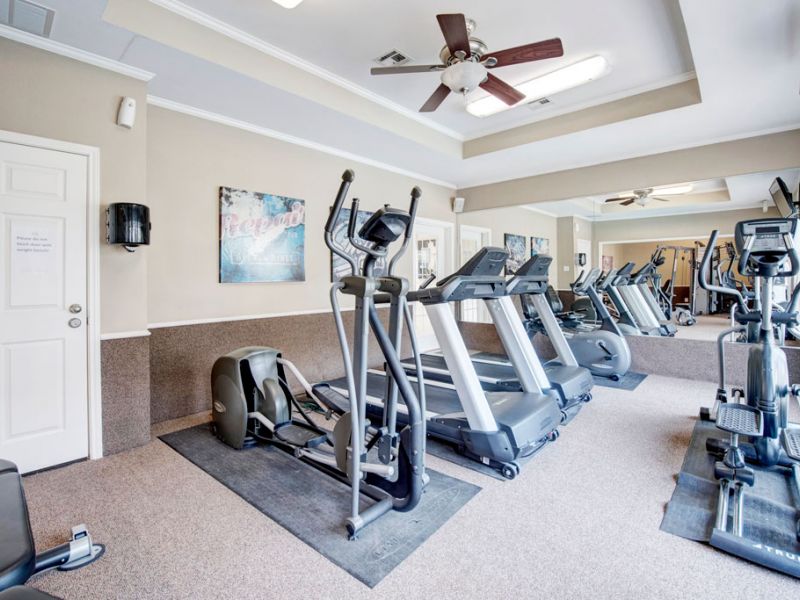 Riviera Apartments in Waco, TX community 24-hour modern fitness center